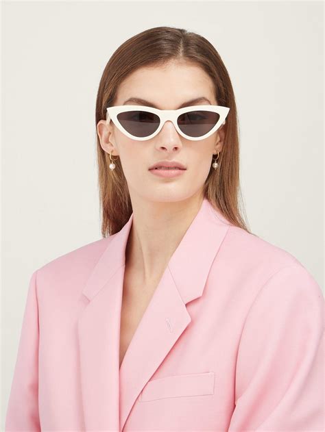 celine acetate cat eye|celine cat eye sunglasses white.